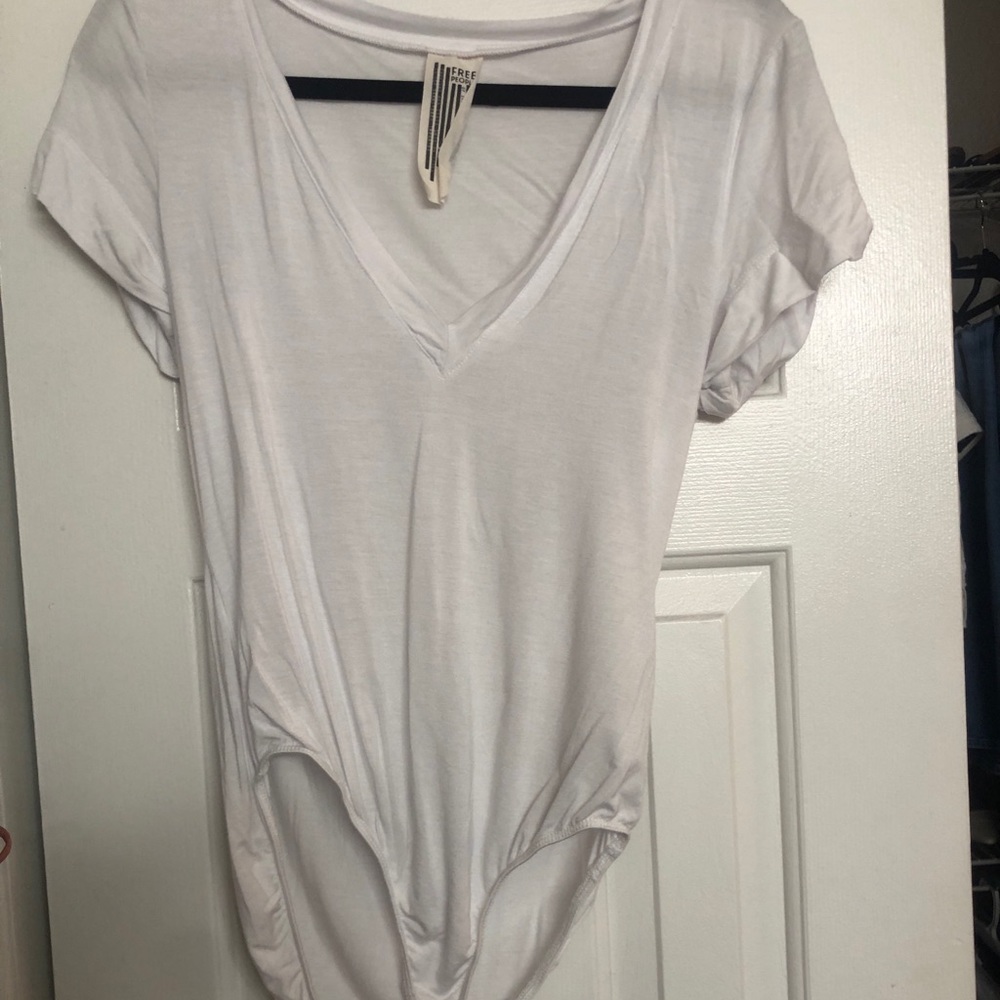 Free People Large White Bodysuit